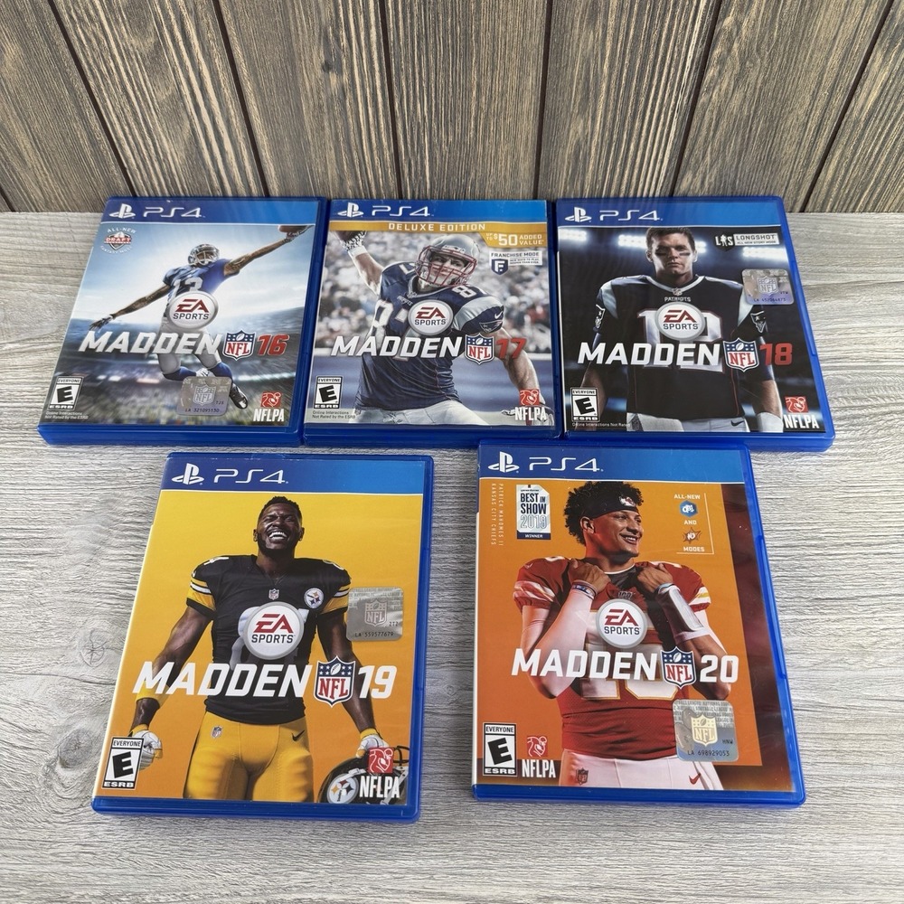 Lot Of 5 Sony Playstation 4 Game Bundle Madden '16 '17'18 '19 '20 'Tested Works